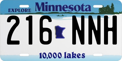 MN license plate 216NNH