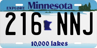 MN license plate 216NNJ