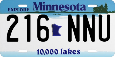 MN license plate 216NNU