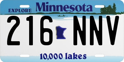 MN license plate 216NNV