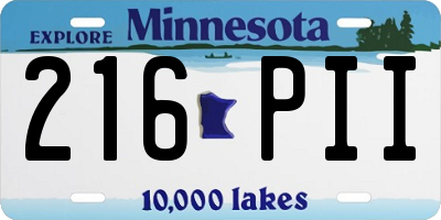 MN license plate 216PII