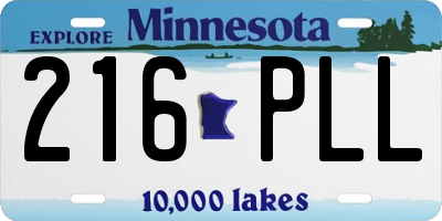 MN license plate 216PLL