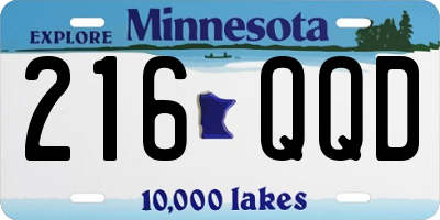 MN license plate 216QQD