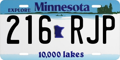 MN license plate 216RJP