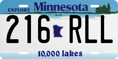 MN license plate 216RLL