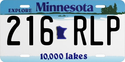 MN license plate 216RLP