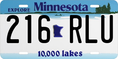 MN license plate 216RLU