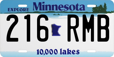 MN license plate 216RMB