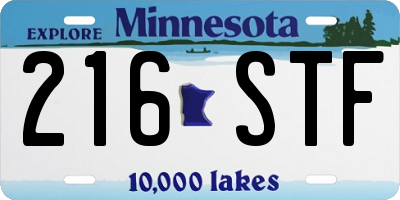 MN license plate 216STF