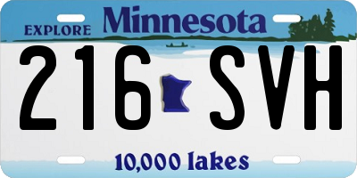 MN license plate 216SVH