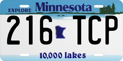 MN license plate 216TCP