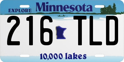 MN license plate 216TLD