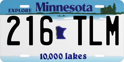 MN license plate 216TLM