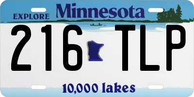 MN license plate 216TLP
