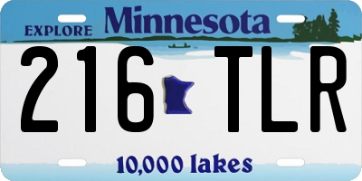 MN license plate 216TLR