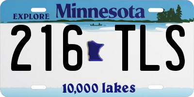 MN license plate 216TLS