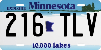 MN license plate 216TLV