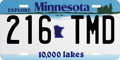 MN license plate 216TMD