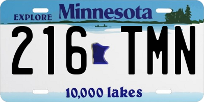 MN license plate 216TMN