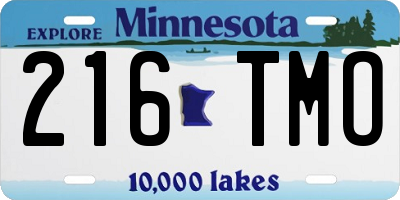 MN license plate 216TMO