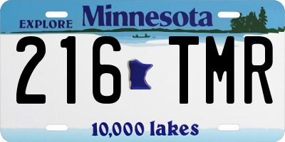 MN license plate 216TMR