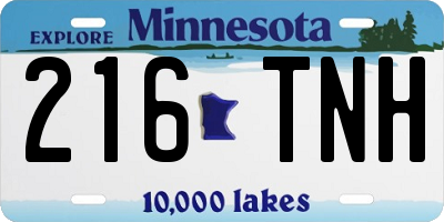 MN license plate 216TNH