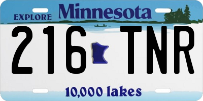 MN license plate 216TNR