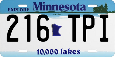 MN license plate 216TPI