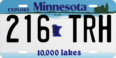 MN license plate 216TRH