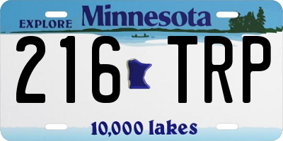 MN license plate 216TRP