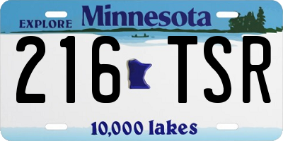 MN license plate 216TSR
