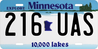 MN license plate 216UAS