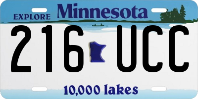 MN license plate 216UCC