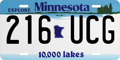 MN license plate 216UCG