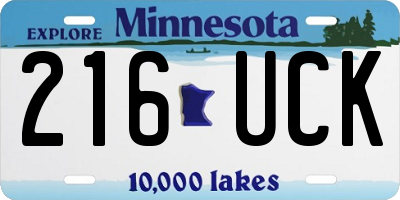 MN license plate 216UCK