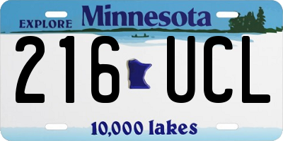 MN license plate 216UCL