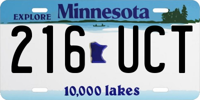 MN license plate 216UCT