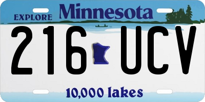 MN license plate 216UCV