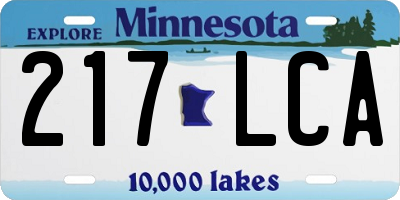 MN license plate 217LCA