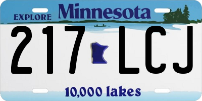 MN license plate 217LCJ