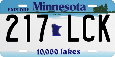 MN license plate 217LCK
