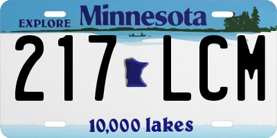 MN license plate 217LCM