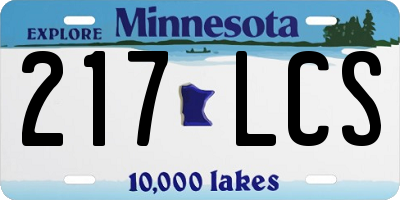 MN license plate 217LCS