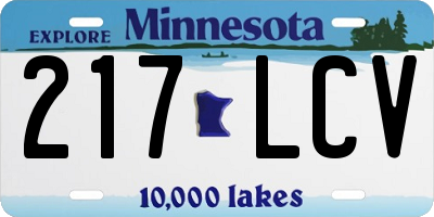MN license plate 217LCV