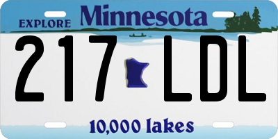 MN license plate 217LDL