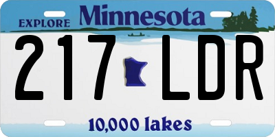 MN license plate 217LDR