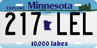 MN license plate 217LEL