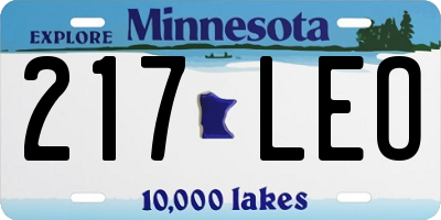 MN license plate 217LEO