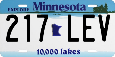 MN license plate 217LEV