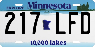 MN license plate 217LFD